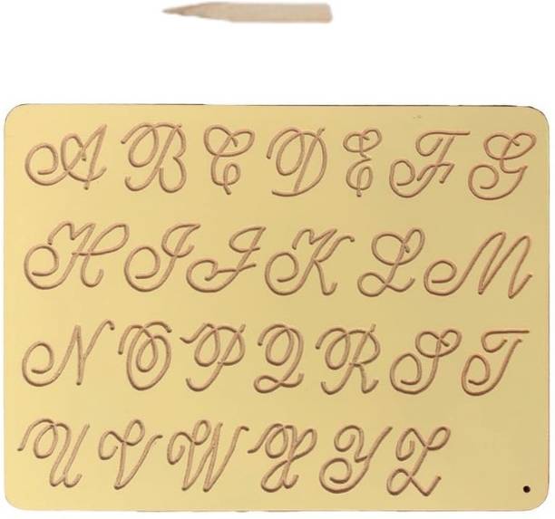 RCW Kids Wooden Cursive ABC Tracing Board Capital Letters Slate with Pencil