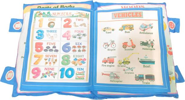 कम्मेतश्वरा Kids Learning Pillow Book Abcd Learning Toys Soft Fabric Cloth Books