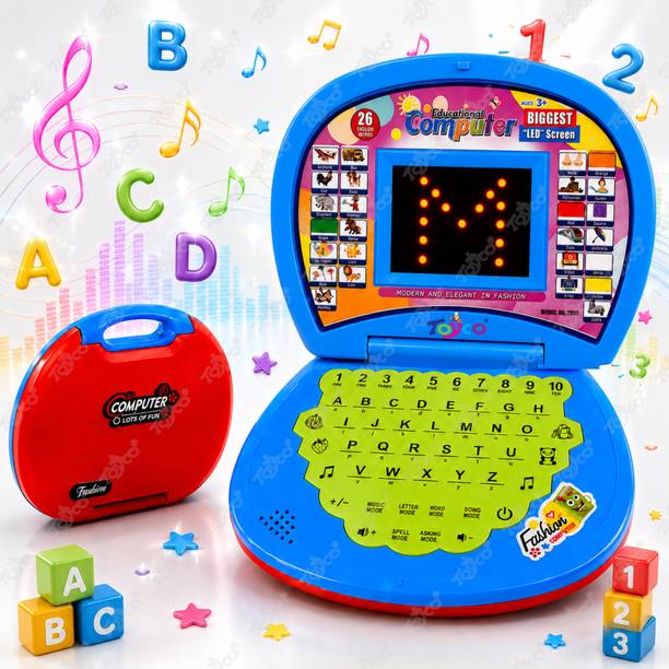 Toyco Educational Learning Kids Laptop With LED Display Screen & Music, Best GIft