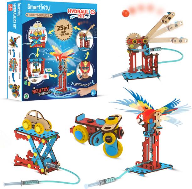 स्मार्टिविटी 25 in 1 Multi-Builds Hydraulic Kit STEM DIY Toy for Kids 6-14 Years Old