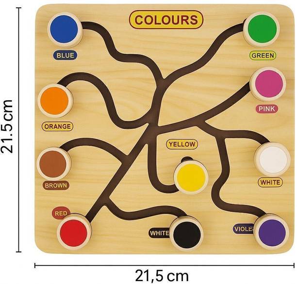 aavnam Color Recognition Wooden Puzzle for Kids – Fun & Educational Toy for Toddlers