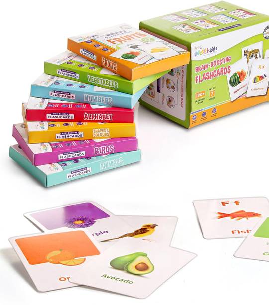 इंटेलीस्किल्स Premium Early Learning 7 in 1 Flash Cards for Kids