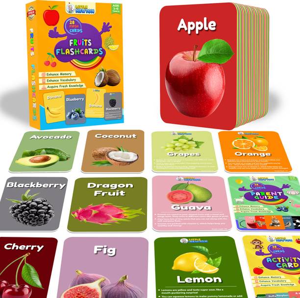 The Little Ones Flash Cards For Kids Premium Thick Modern Flash Card Preschool Learning FRUITS