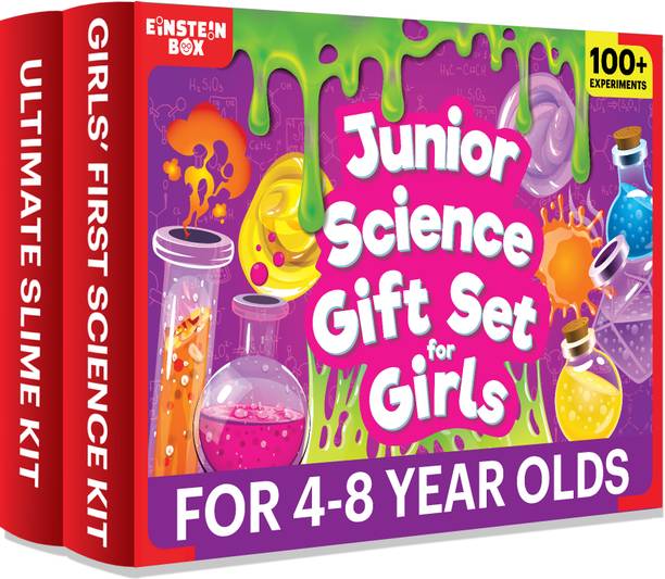 आइनस्टाइन बॉक्स Junior Science Gift Set for Girls|2-in-1 Set of Girls’ First Science & Slime Kit