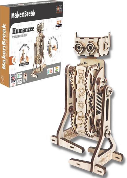 MAKENBREAK Humanzee| DIY STEM/STEAM Toy, Birthday Gift for Kid 8+ yrs, Walking Human Robot
