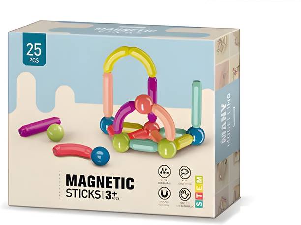 Cloudzy Magnetic Building Sticks Blocks Toys Kids Activities Learning Toys Game 25Pcs