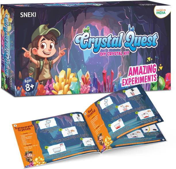 स्नेकी Crystal Quest Science Experiment Crystal Growing Kit toy gift set for kids girls
