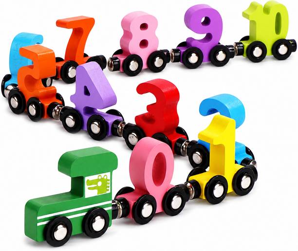 MARVELSTORE Wooden Magnetic Number Train Toy for Kids 0-10 Learning Toy, Preschool Toy