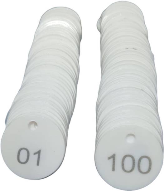 MOREL ROUND SHAPE TOKEN COIN WITH HOLE USE FOR SHOP,CASINO,SCHOOL 1TO 100NO COINS