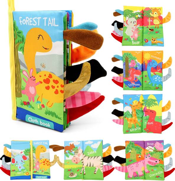 Verilux Forest Theme Cloth Books for Babies Soft Sensory Books for Early Education Toy