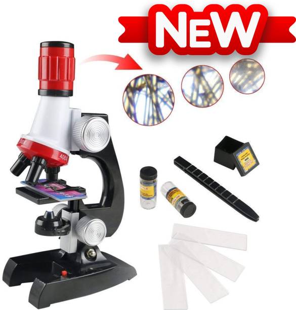 CountryLink Kids STEM Learning Microscope Kit with LED Light Slides 1200X Zoom Toy Set