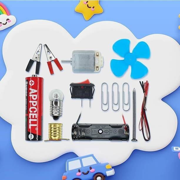 PADMAVATHI ENTERPRISES Science Kit for Kids, STEM Kit, Electric Circuit Kit with Motor Fan Toy