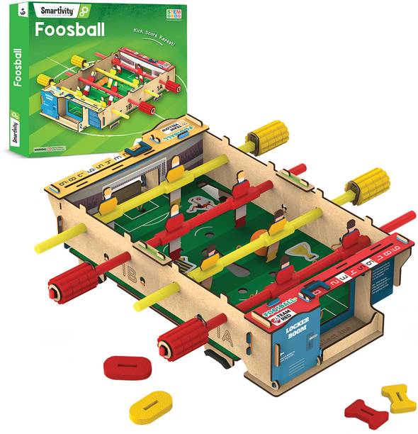 Smartivity DIY Foosball, Mini Football, Soccer Table STEM Educational Fun Toys, Educational & Construction based Activity Game for Kids 6 to 14, Gifts for Boys & Girls, Learn Science Engineering Project, Made in India