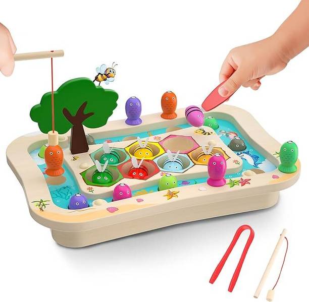 Monty Maestro Wooden Magnetic Fishing Game