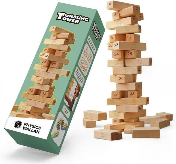 PW Curious Jr. Tumbling Tower | Strategic Block Stacking Game for Kids 6+ Years