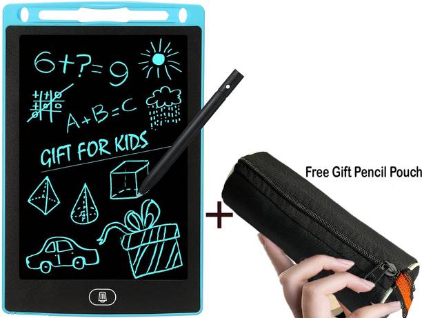 ARVANA LCD Writing Drawing Tablet,Re-Writing Paperless Board+Pencil Pouch RuffPad Slate 8.5inch LCD Writing Tablet Graphics Re-Writing Paperless Board Digital Slate 8.5 x 7 inch Graphics Tablet