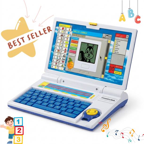 CountryLink Laptop Toy for Kids Learning ABC Numbers Music 20 Fun Activities Device
