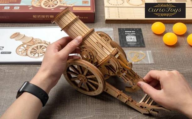 PRANCING UNICORN Cannon DIY Model Kit STEM Educational Project Wood Toy Gift for Girls, Boys