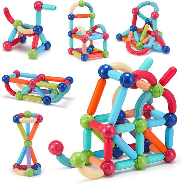 HAPPYHUB Magnetic Building Blocks Toy Set for Kids – 3D STEM Construction Kit (25 Pcs)