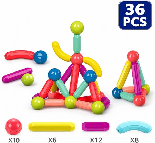 Sajaa TW273 36 PCS Magnetic Stick Building Blocks Educational STEM Toy for Kids |