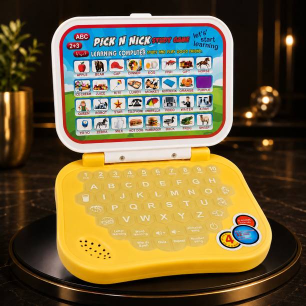 TOY MACHINE BY GPE ABC Learning Laptop Toy for Kids with Numbers, Words & Quiz Activities