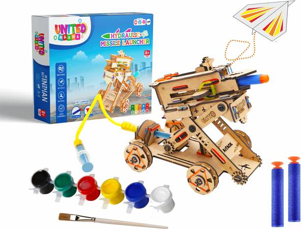 UnitedMaama Science Project Kit 2 in 1 3D Puzzle Plane Launcher STEM for 8 To 14 Years