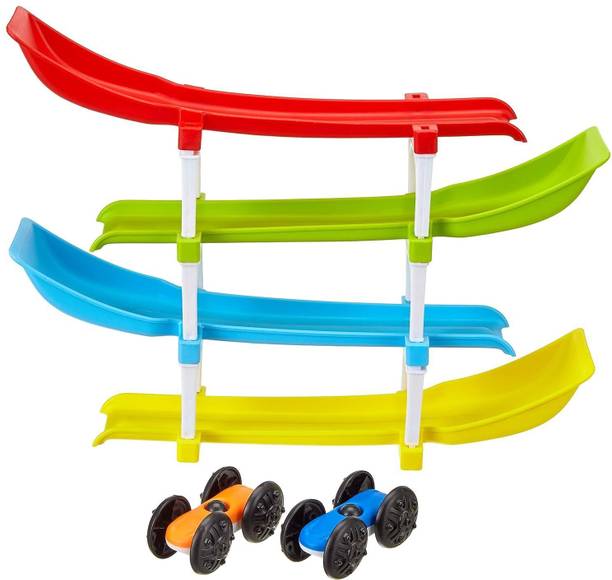 Loveson Toys Ramp Racer Toy with 2 Mini Cars – Rolling Track Toy for Kids Age 2–7