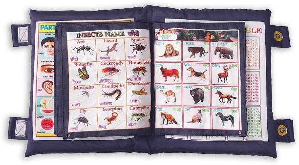 HIM TAX Kid's Learning Cushion Pillow Cum Book with English Alphabet Animals Names