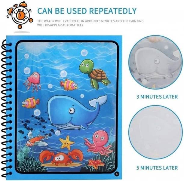 Bestie Toys Colourful Writing Magic Water Drawing Book Doodle Book With Magic Pen Sketch Pad