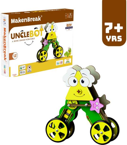 MAKENBREAK Uncle Bot | DIY STEM/STEAM Toy, Best Birthday Gift Crawler Robot for 8 years kid