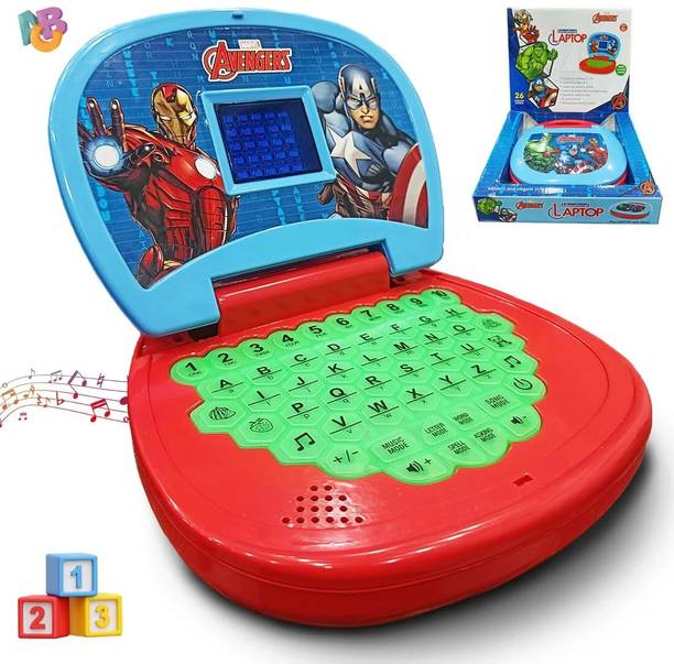 Wembley Avenger Theam Laptop Number & Alphabet Chart Learning Educational Toy For Kid