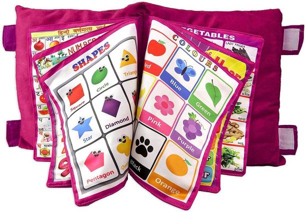 PSA zone Learning Pillow Cloth Book with English and Hindi Cushion Cotton Books