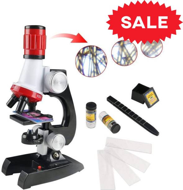 CountryLink Educational Kids Microscope Kit with Slides Tools 1200X Zoom Science Toy Set