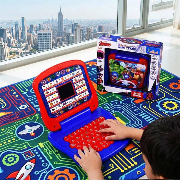 Kriiddaank Marvel Avengers Theme Educational Laptop with Screen for Kids