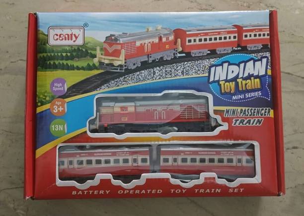 Jericos Battery Operated Cargo Train Track Toy Set with Flash Light and Sound