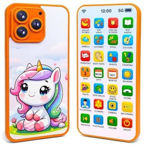 anandeshwar Kids Educational Toy Phone with Voice Recording & 28 Learning Functions