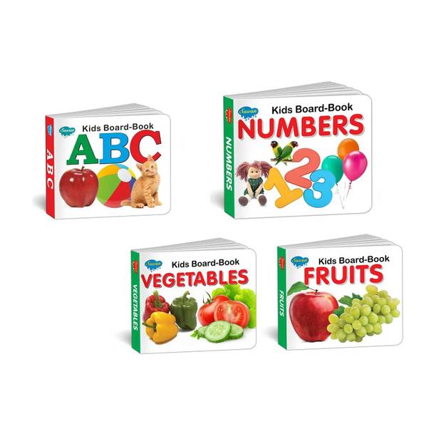 GAMLOID New Arrival Learning Alphabets Fruits Vegetables Numbers Kids Baby Books Set