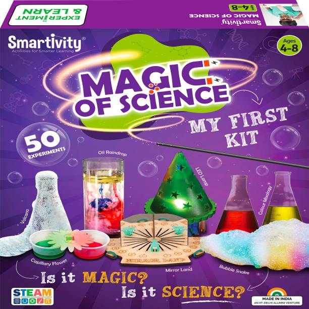 Smartivity Magic of Science Experiment Kit for Boys & Girls Age 4-8 Physics & Chemistry Kit