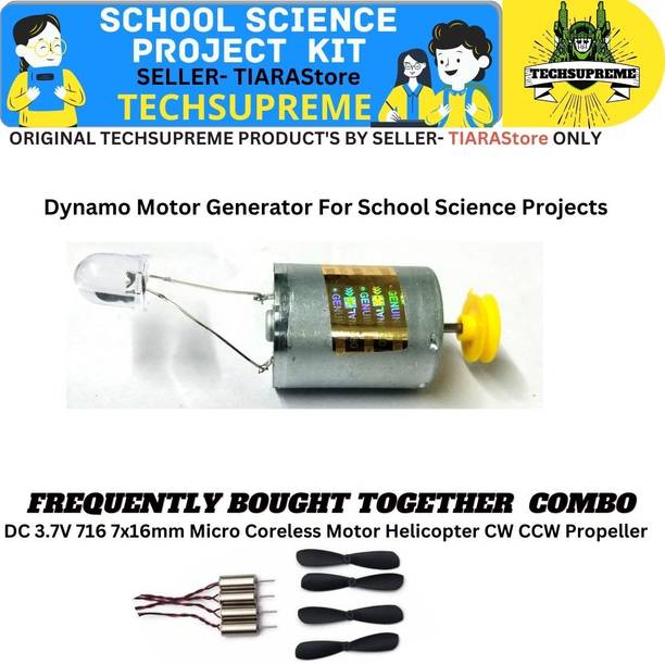 टेकसुप्रीम School Science Project Dynamo or Generator Motor & Drone Motor Kit