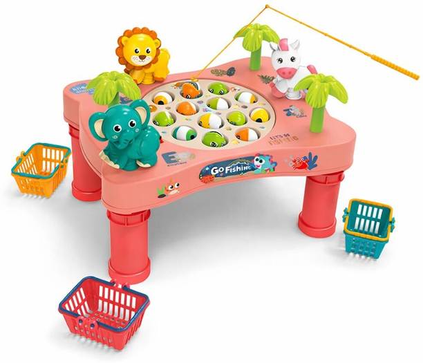 KhilonaBuddy Go Fishing Game Toy for Kids | Rotating Tray and Music Effect