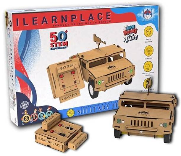 ilearnplace STEM Learning Kit - Military Jeep for Kids | Boost Creativity & Problem-Solving