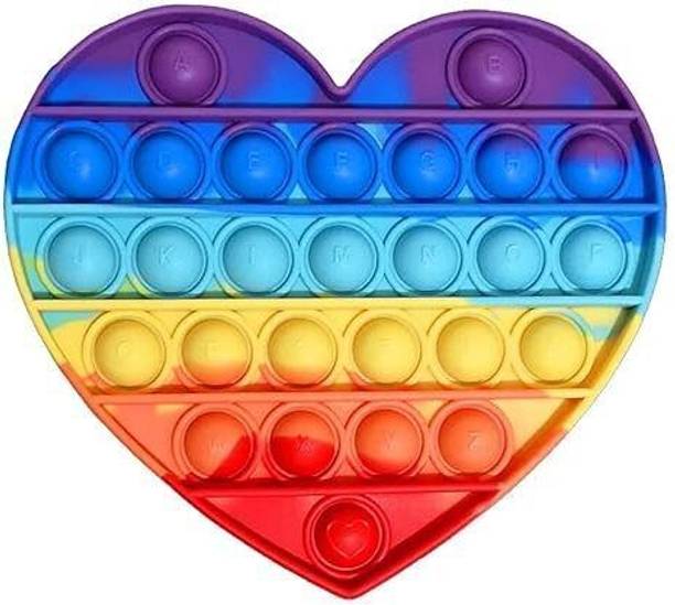 MoldBerry Heart Shape Rainbow Pop It Fidget toy