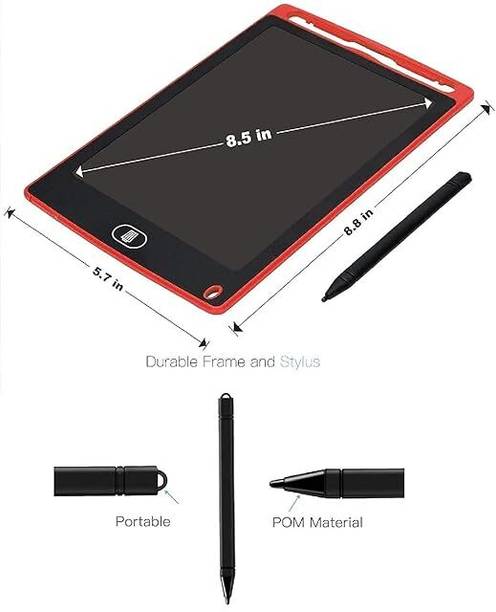 COSMEBUCKS 8.5 inch LCD Writing Pad Tablet Toy Cum Slate with Stylus for Kids Reusable Sticker