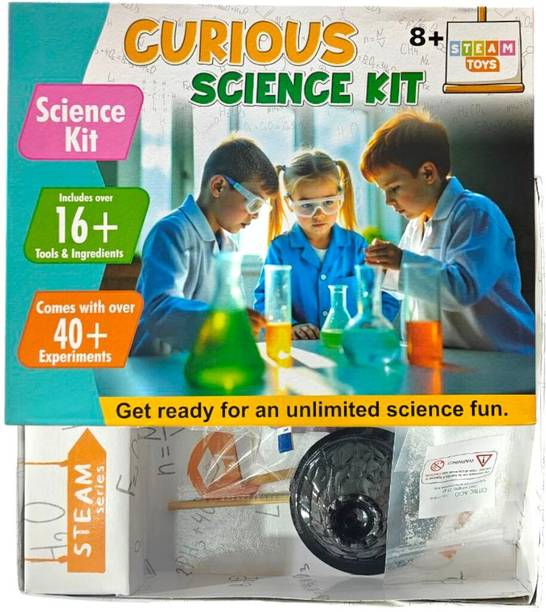 SARASI Curious Science Kit For Kids, Upto 40+ Experiments, 16+ Tools Ingredients, STEM