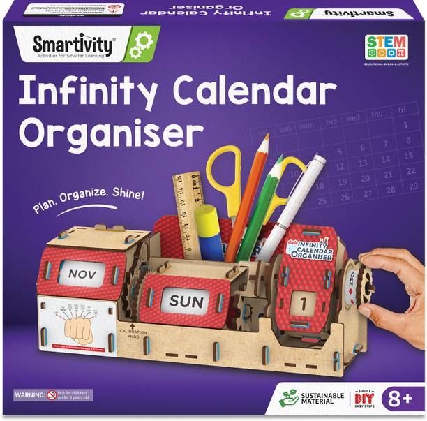 Smartivity Infinity Calendar & Desk/Stationary Organizer for Kids Age 8-14 Years