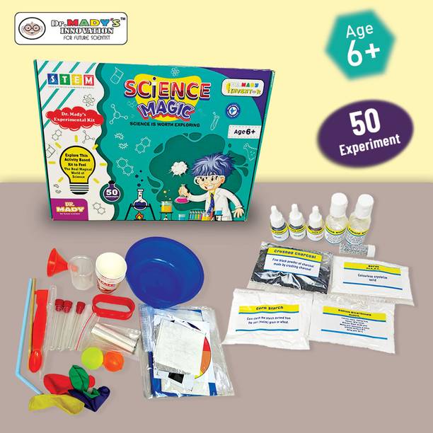 Dr. MADY'S INNOVATION Dr. Mady Science Magic Kit | 50 STEM Experiments for Kids Age 6+