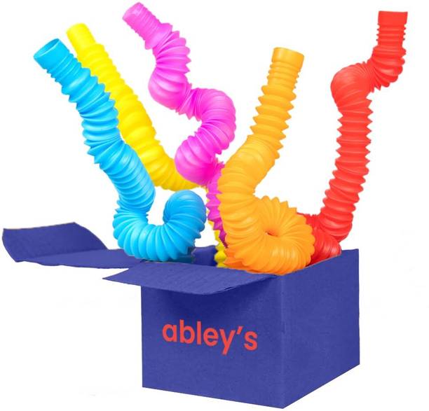 abley's Pop Tubes Sensory Toys 5-Pack (Small) - STEM & Motor Skills