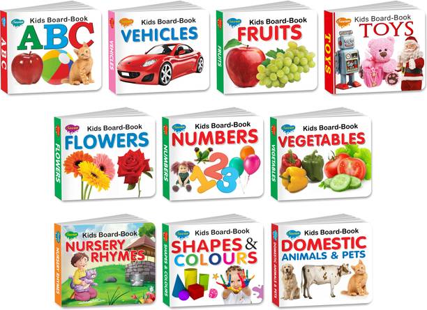 My First Learning Library: Pack Of 10 Board Books For Kids | Super Jumbo Combo