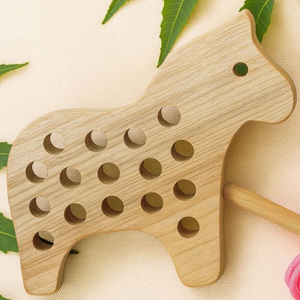 BABYCOV Natural Wooden Learnig Toy for Babies (Horse)