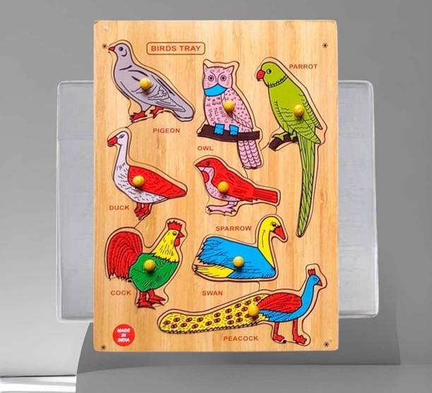 VSINDIA Wooden Birds Puzzles for Kids Educational Puzzle Toy
